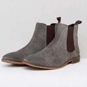 ASOS Grey Suede Chelsea Boots Mens 7